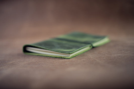 Leather Notebook Cover - A5 Emerald