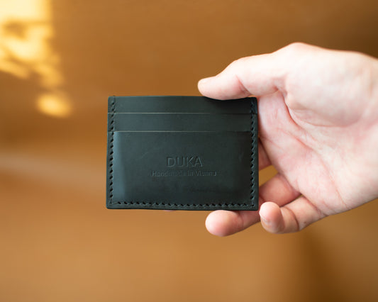 Handmade Leather Wallet, Minimalist Card Holder 5 Pocket